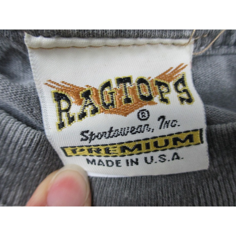 VINTAGE Ragtops Shirt Mens Extra Large Gray American Bald Eagle Tie Dye Cotton* - Picture 13 of 14